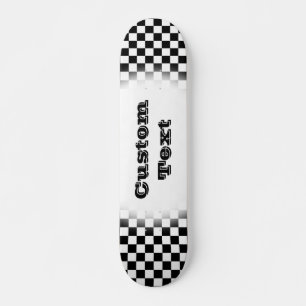 Skate skateboards Checker Patrón negro y blanco
