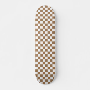 Skate skateboards Checker Patrón negro y blanco 