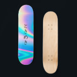 Skateboard と き め き | Personalizado Texto japonés moderno Girl<br><div class="desc">と き め き | Patines holográficos de texto japonés Personalizado moderno Girly</div>