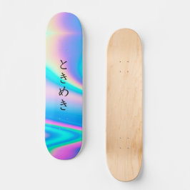 Skateboard と き め き | Personalizado Texto japonés moderno Girl
