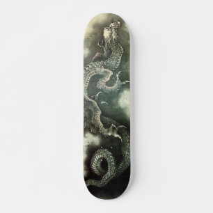 Skateboard 北斎の龍, dragón de Hokusai del 北斎, Hokusai, arte