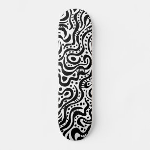 Skateboard 041211v1 abstractos - Negro en blanco