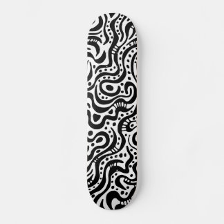Skateboard 041211v1 abstractos - Negro en blanco