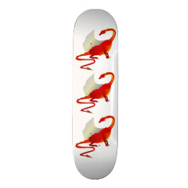 Skateboard 3 dragones rojos