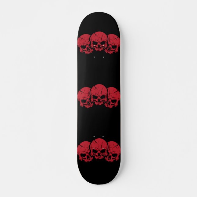 Skateboard 3 red skull  (Anverso )