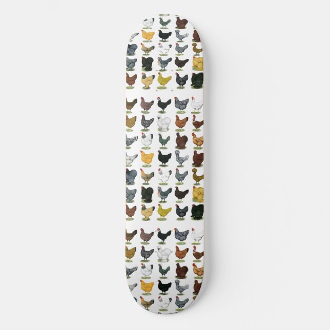 Skateboard 49 gallinas (Anverso)