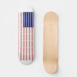 Skateboard 4 de julio Bandera del gato Rojo Blanco y Azul