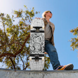 Skateboard 50-50 Grind