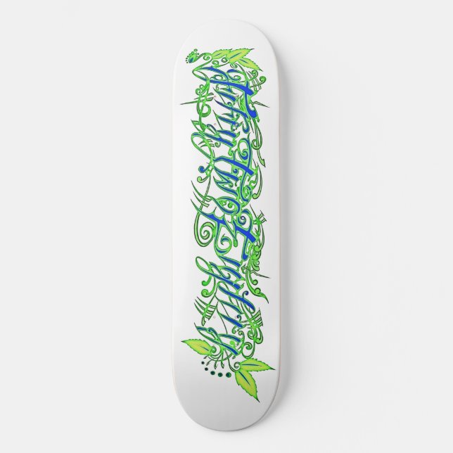 Skateboard 5280 script in green and blue (Anverso)
