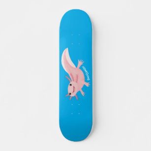 Skateboard Aaxolotl lindo rosa feliz