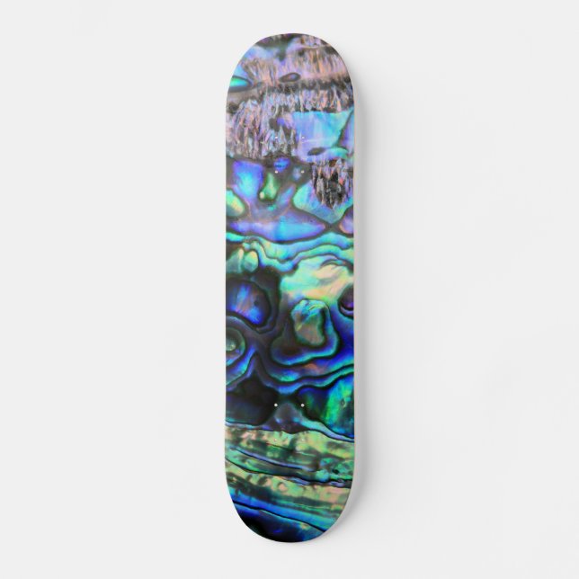 Skateboard Abalone shell hermoso detalle paua (Anverso)