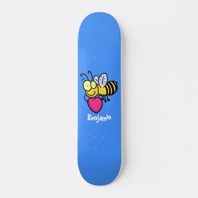 Skateboard Abeja graciosa y linda con ilustracion personaliza (Anverso )