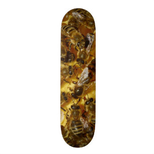 Skateboard Abejas de la miel en colmena con la reina en