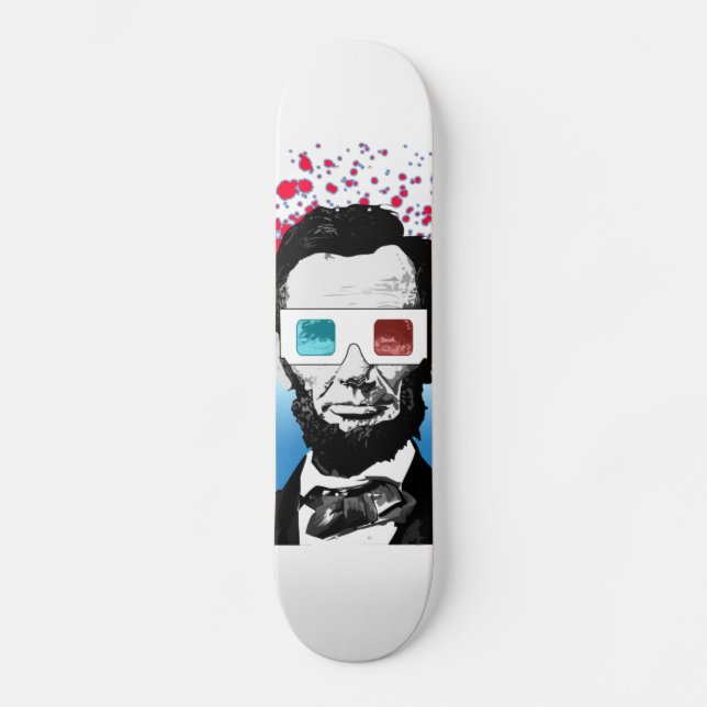 Skateboard Abraham Lincoln - 3D (Anverso)