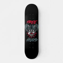 Skateboard Abrazos gratis Cara de payaso asustado