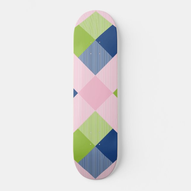 Skateboard Abstracción Geométrica de Cuadrado 18 (Anverso)