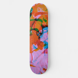 Skateboard Abstract art mixed media acrilyc painting