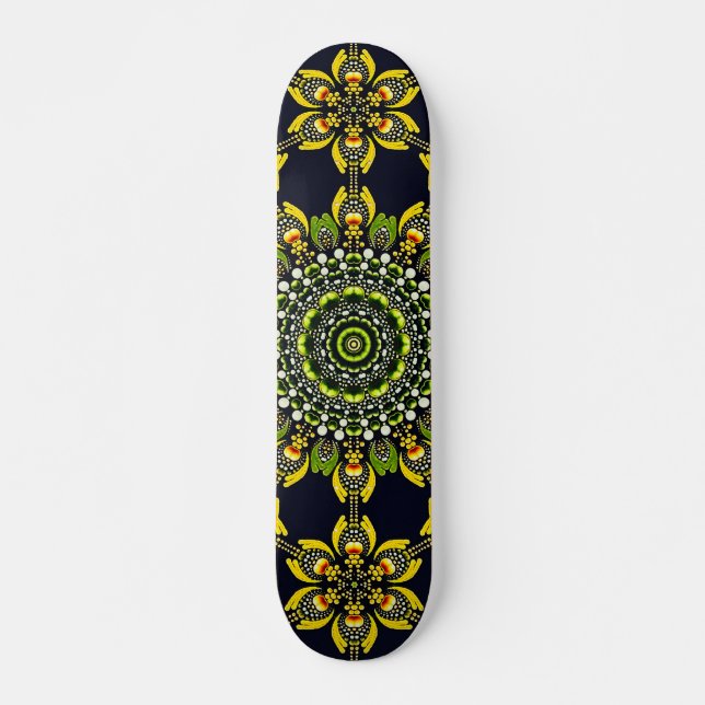 Skateboard Abstract Geometric Mandala Art Design (Anverso )