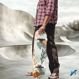 Skateboard Abstract Minimalista - Diseño Orgánico Terroso Sua