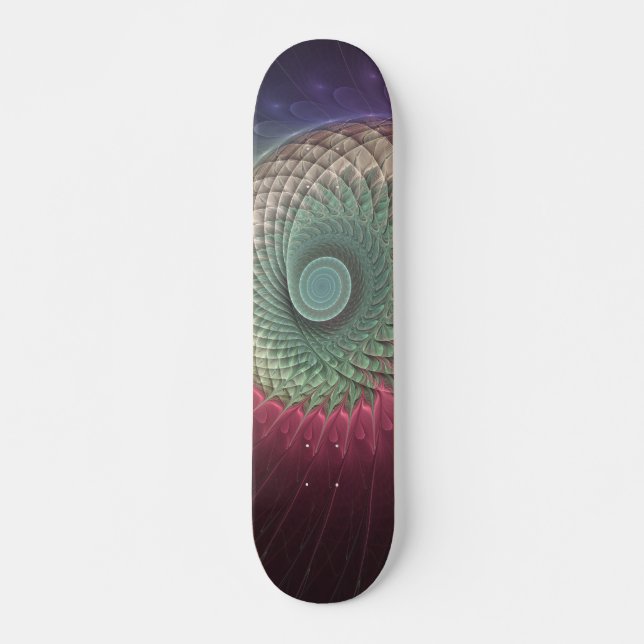 Skateboard Abstract Snail Colorful Modern Fractal Art (Anverso )