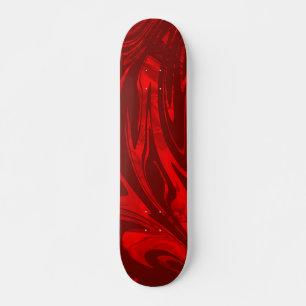 Skateboard Abstract Wave Red Burgundy