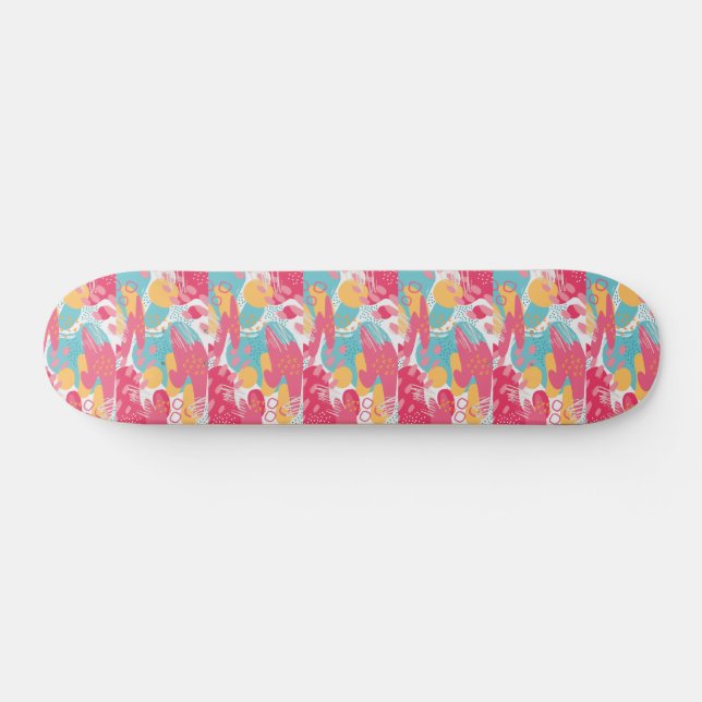 Skateboard Abstracto Colorido (Horz)