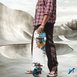 Skateboard Abstracto dinámico - Minimalista moderno