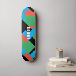 Skateboard Abstracto Personalizado Bloquea a Jugador Adolesce