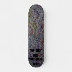 Skateboard abstracto retro estilo de arte callejero de una mu