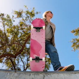 Skateboard Abstracto rosa sobre rosa