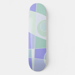Skateboard Abstracto Surfing Pastel Verde Púrpura