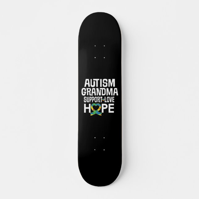 Skateboard Abuela de Autism Awareness (Anverso )