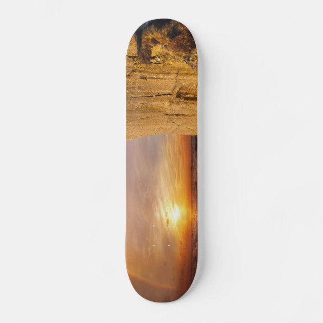 Skateboard Acantilado marino Sun Set (Anverso)