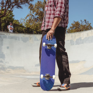 Skateboard Aceptación   Patrón Shibori Violeta Azul Índigo