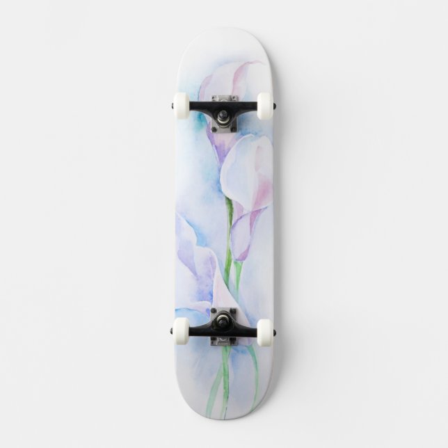Skateboard acuarela con 3 calas (Anverso)