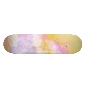 Skateboard Acuarelas abstractas - fondo anaranjado