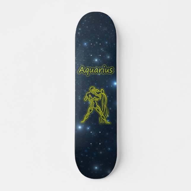 Skateboard Acuario brillante (Anverso )