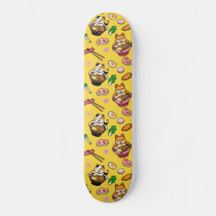 Skateboard Adorable Kawaii Anime Cat Ramen
