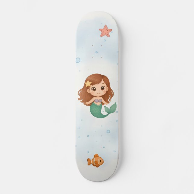 Skateboard Adorable little mermaid kids (Anverso)
