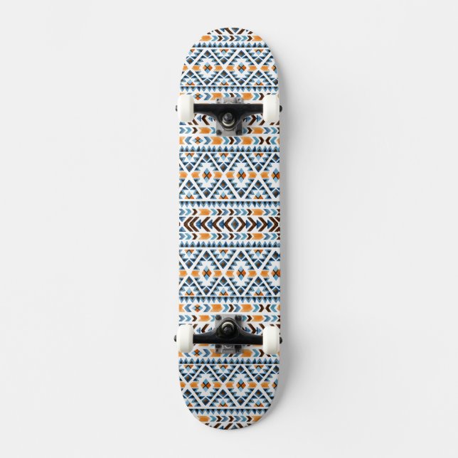 Skateboard Adorable patrón azteca acuarela (Anverso)