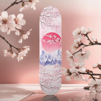 Skateboard Adultos jóvenes jóvenes principiantes con flores d