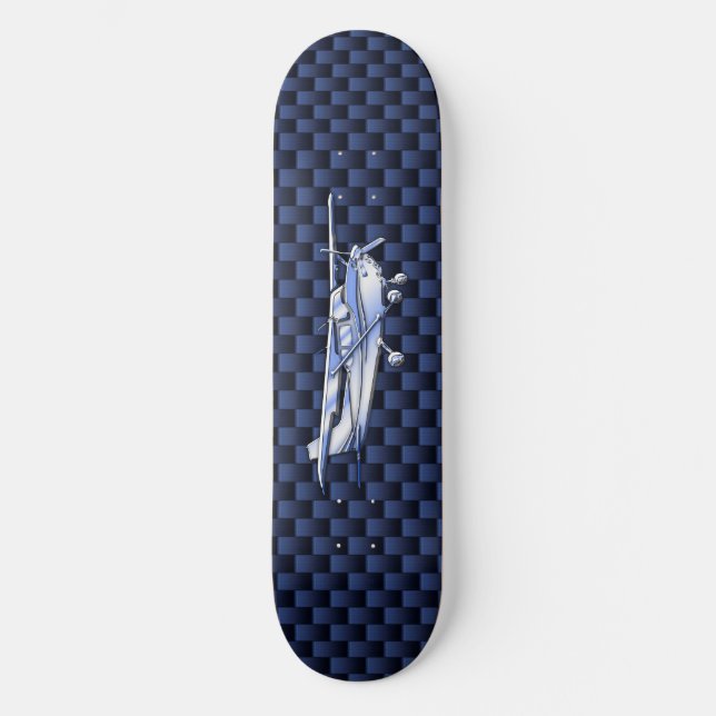 Skateboard Aeronaves Clásica Cromada Cessna Flying Carbon Fib (Anverso)