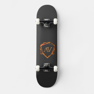 Skateboard AETHER VANGUARD - Logotipo de AV Piedra Forma Ropa