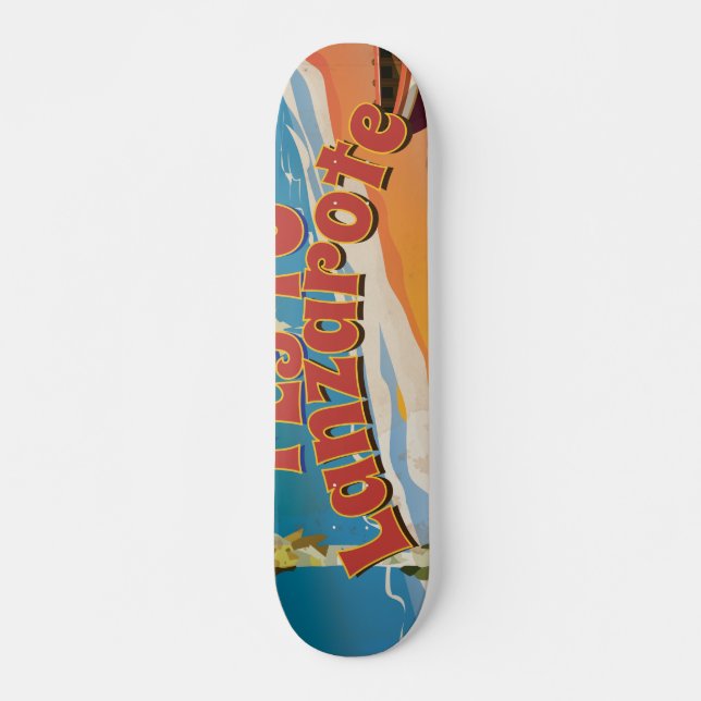 Skateboard Afiche de la cosecha de Lanzarote (Anverso )