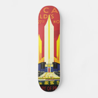 Skateboard Afiche de viaje del logo americano