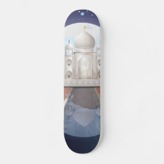 Skateboard Afiche de viaje del logo del icono del mundo indio