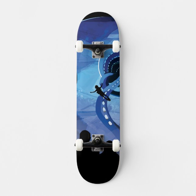 Skateboard Afiche de viaje espacial retro - Europa de la luna (Anverso)