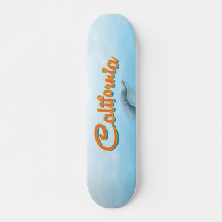 Skateboard Afiche de viaje para delfines de California
