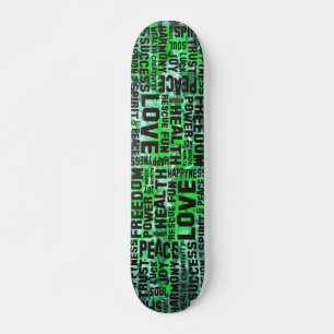Skateboard afirmaciones de pintura negra - verde