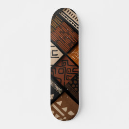 Skateboard African culture designs on diagonal shapes